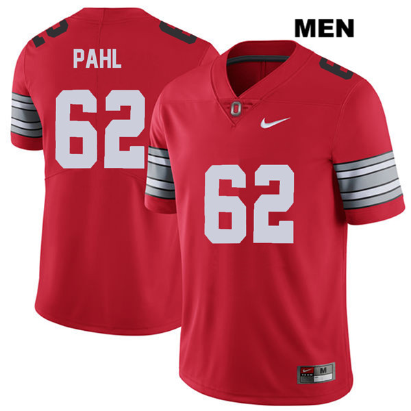 Ohio State Buckeyes Men's Brandon Pahl #62 Red Authentic Nike 2018 Spring Game College NCAA Stitched Football Jersey II19J23WB